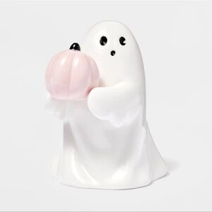Target / Hyde & EEK! Ceramic Ghost w/ Pink Pumpkin - Halloween Decor